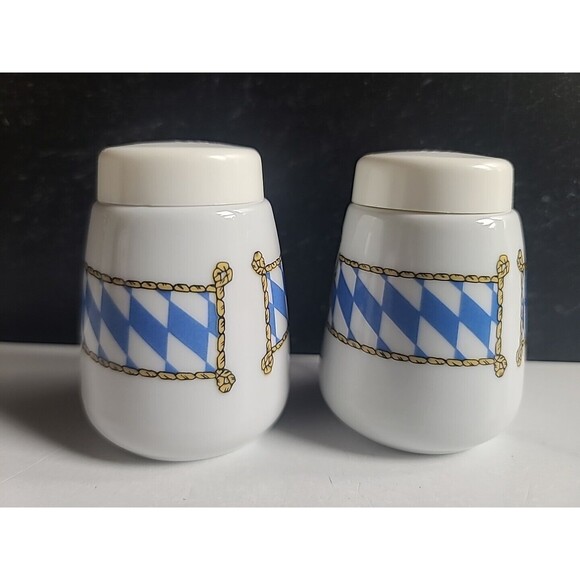 Vintage BAVARIA COAT OF ARMS Salt & Pepper Shakers Seltmann Welden  West Germany - Picture 4 of 10
